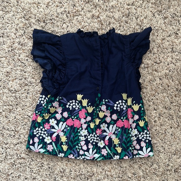 Janie and Jack Floral Ruffle Sleeve Top size 3 - Picture 3 of 5